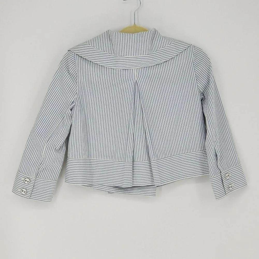 Anthropologie Daughters Of The Liberation Thursday Stripe Crop Jacket Size 00